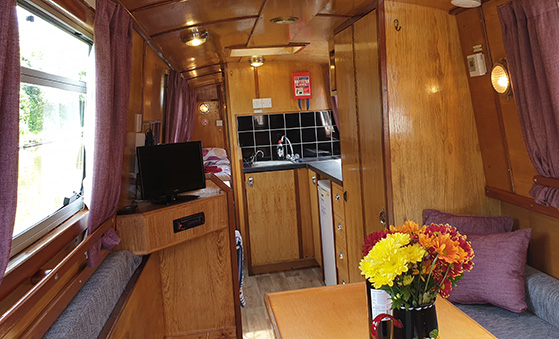 Dinette through to galley